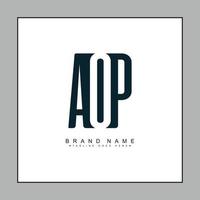 gemakkelijk bedrijf logo voor eerste brief aop - alfabet logo vector