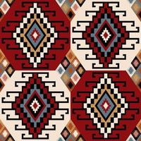 kleurrijk etnisch meetkundig patroon. aztec kilim meetkundig plein diamant vorm naadloos patroon. kleurrijk Turks patroon gebruik voor kleding stof, textiel, huis decoratie elementen, bekleding, inpakken. vector