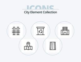stad element verzameling lijn icoon pak 5 icoon ontwerp. reis. ticket. groenblijvend boom. toerist. reis vector