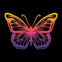 vlinder kunst illustratie hand- getrokken helling kleurrijk vector voor sticker, poster enz