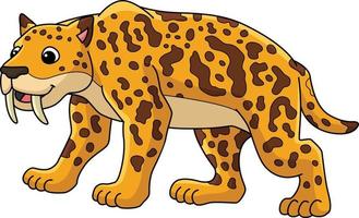 smilodon dier tekenfilm gekleurde clip art vector