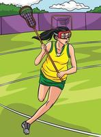 lacrosse sport- gekleurde tekenfilm illustratie vector