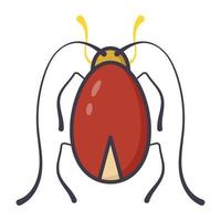 blattodea insect, vlak tekenfilm icoon van kakkerlak vector