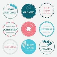 verzameling van logo en icoon voor schoonheid, cosmetica, spa en welzijn, natuurlijk en biologisch producten. vector illustraties voor grafisch en web ontwerp voor cosmetica, natuurlijk producten en schoonheid centrum.