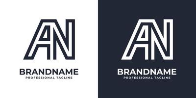 gemakkelijk een monogram logo, geschikt voor ieder bedrijf met een of na voorletter. vector