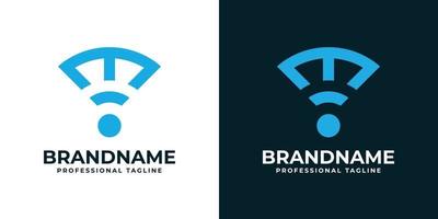 brief m Wifi logo, geschikt voor ieder bedrijf verwant naar signaal, Wifi, geluid of andere met m initialen. vector