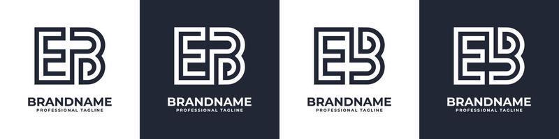 gemakkelijk eb monogram logo, geschikt voor ieder bedrijf met eb of worden voorletter. vector