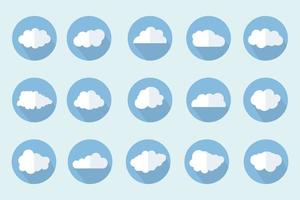 wolken icoon set. wolk pictogrammen voor wolk berekenen web en app. vector ontwerp.