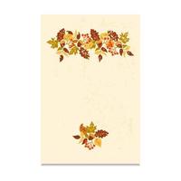 herfst beige grunge achtergrond met herfst bladeren. oranje, geel, rood. herfst achtergrond met plaats voor tekst. vector