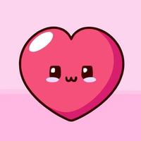 valentijnsdag dag schattig hart illustratie hart kawaii chibi vector tekening stijl hart tekenfilm Valentijnsdag dag