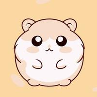 schattig hamster illustratie hamster kawaii chibi vector tekening stijl hamster tekenfilm