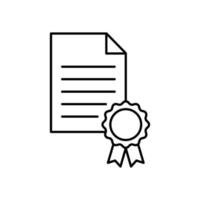 certificaat schets stijl icoon vector