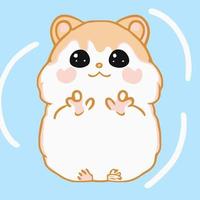 schattig hamster illustratie hamster kawaii chibi vector tekening stijl hamster tekenfilm