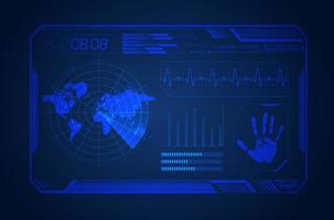 modern hud technologie scherm achtergrond vector