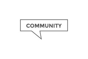 gemeenschap knop web banier Sjablonen. vector illustratie