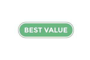 het beste waarde knop web banier Sjablonen. vector illustratie