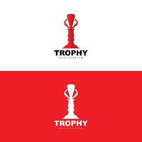 kampioenschap trofee logo, kampioen prijs winnaar trofee ontwerp, vector icoon sjabloon