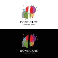 bot logo ontwerp, medische gezondheid lichaamsdelen illustratie vector