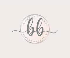 eerste bb vrouwelijk logo. bruikbaar voor natuur, salon, spa, kunstmatig en schoonheid logo's. vlak vector logo ontwerp sjabloon element.