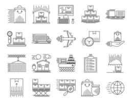 Verzending Diensten pictogrammen, geschikt voor een breed reeks van digitaal creatief projecten. vector