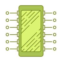 microprocessor icoon, geschikt voor een breed reeks van digitaal creatief projecten. vector