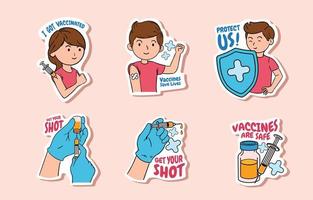 immunisatie onderhoud sticker sjabloon vector