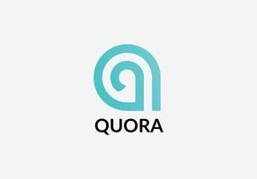 quora abstract q eerste modern brief logo ontwerp vector