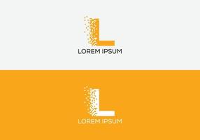 abstract l brief eerste modern logo ontwerp sjabloon vector