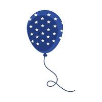 blauwe ballon met sterren vector