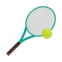 tennis bal racket sport- vector
