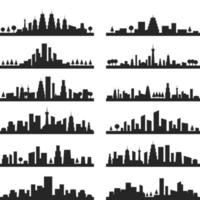 verzameling van stad landschappen. een vector illustratie