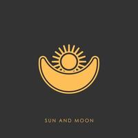 zon en maan logo vector