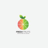 oranje fruit helling kleur logo ontwerp sjabloon icoon vector