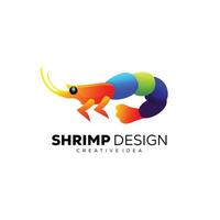 garnaal ontwerp kleurrijk logo helling sjabloon vector
