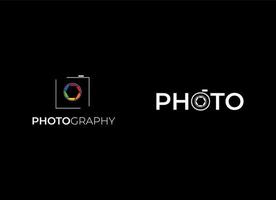 fotografie logo ontwerp sjabloon. minimalistische vector kenteken. foto studio