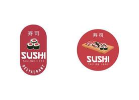 sushi logo sjabloon. Japans traditioneel keuken vector
