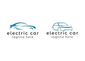 elektrische auto logo ontwerp vector