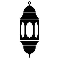 Ramadan lantaarn solide zwart icoon vector