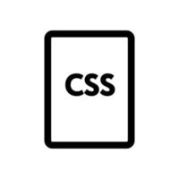 css het dossier icoon lijn geïsoleerd Aan wit achtergrond. zwart vlak dun icoon Aan modern schets stijl. lineair symbool en bewerkbare hartinfarct. gemakkelijk en pixel perfect beroerte vector illustratie.