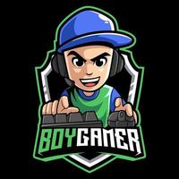 gamer esport mascotte logo ontwerp vector
