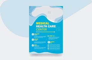 Gezondheid zorg medisch folder brochure ontwerp sjabloon vector