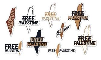 verzameling van vrij Palestina stickers vector