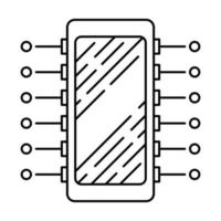 microprocessor icoon, geschikt voor een breed reeks van digitaal creatief projecten. vector