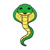 schattige kleine cobra slang cartoon vector