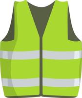 groen werk kleren met strepen. element van uniform van bouwer en technisch personeel. vlak icoon illustratie vector