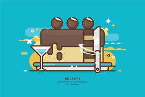 Buckeye Cake illustratie vector