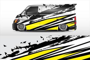 racing auto inpakken ontwerp voor voertuig vinyl stickers en automotive bedrijf sticker kleurstelling vector