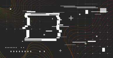 psychedelisch glitch achtergrond. willekeurig digitaal fout signaal. Golf fouten met de afbeelding. vector