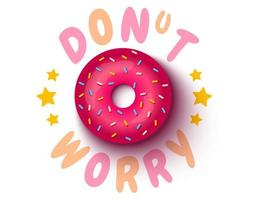 poster met donut vector