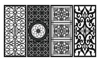 decoratief bloemen patronen, meetkundig sjabloon voor cnc laser snijdend vector